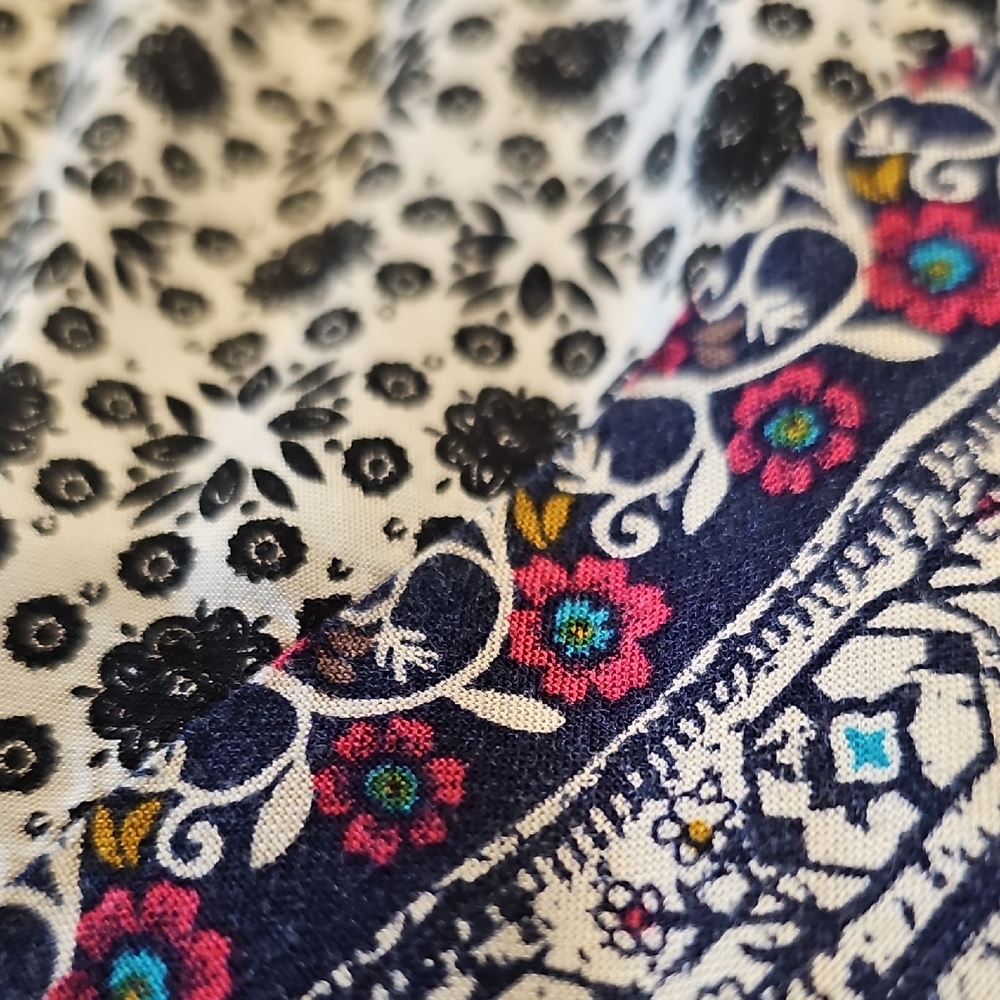 Papillon Navy and White Printed Spaghetti-Strap Midi Dress - Picture 9 of 12